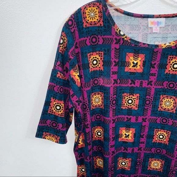 LuLaRoe Purple Geometric Print Tunic Top Small - Picture 2 of 9